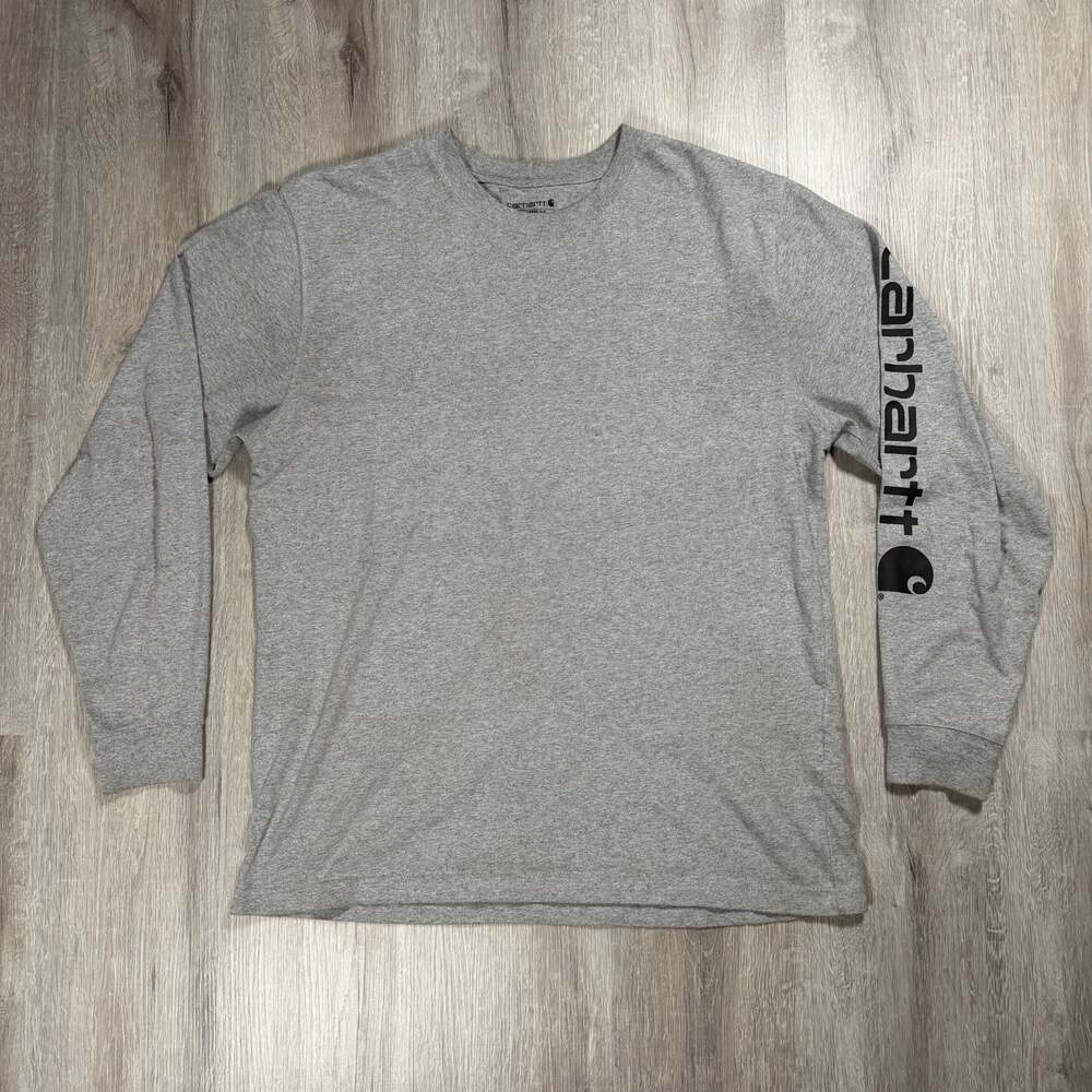 Mens Carhartt Signature Sleeve Logo Long-Sleeve T-Shirt K231 Large